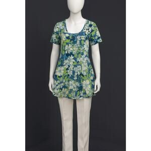 women’s Top LULAROE xxs oversize floral/paisley short sleeve scoop neck